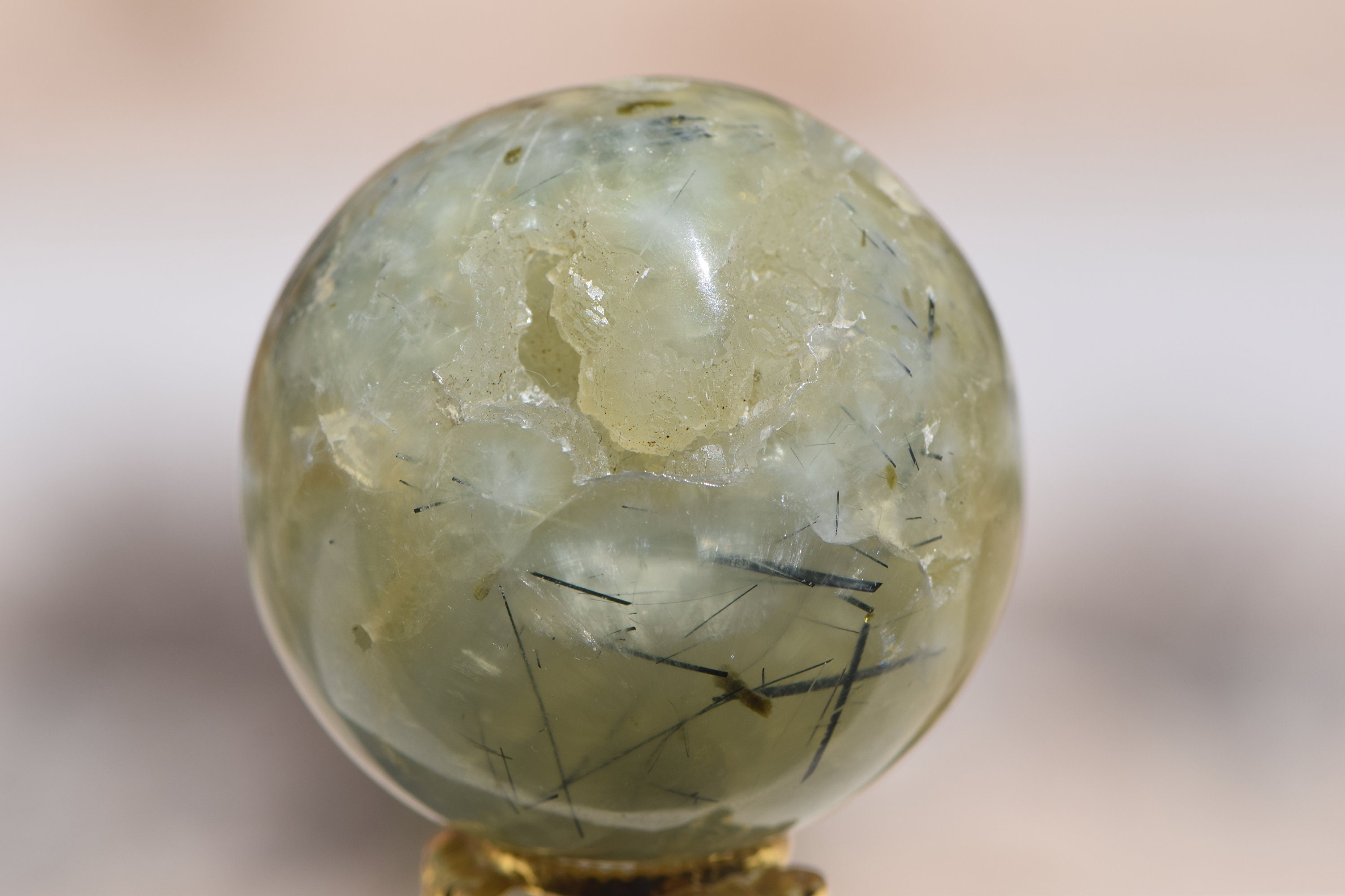 Prehnite With Epidote Sphere Prehnite With Epidote Sphere