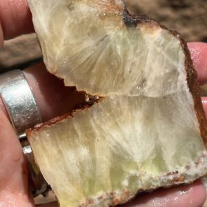 Prehnite Lapidary Slab natural stone not polished for cabbing