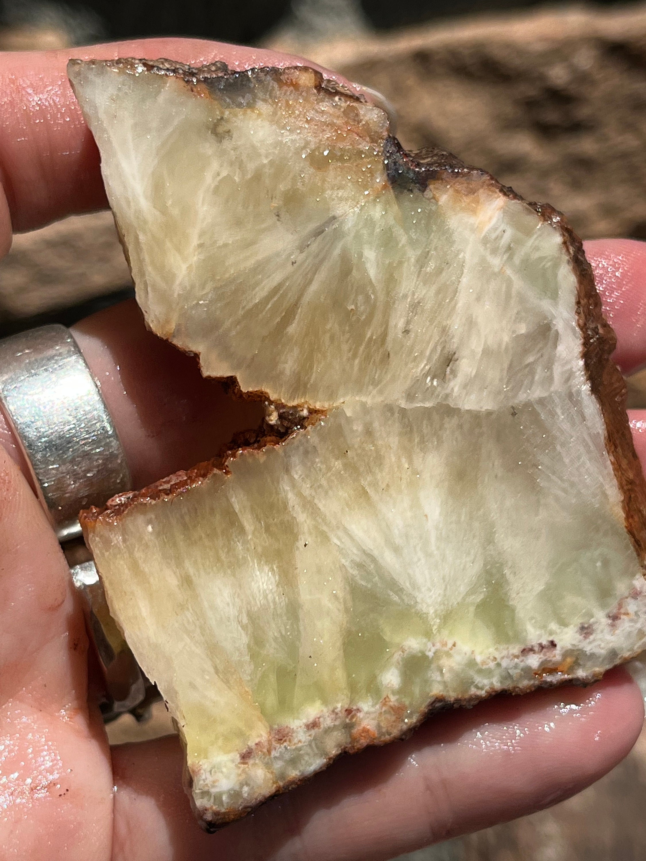 Prehnite Lapidary Slab Natural Stone Not Polished For Cabbing Prehnite Lapidary Slab Natural Stone Not Polished For Cabbing