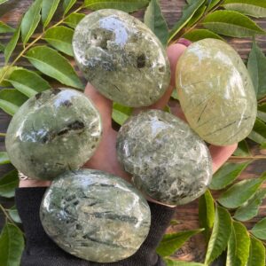 Prehnite, Prehnite Palm Stone, Prehnite Epidote, Qty. 1