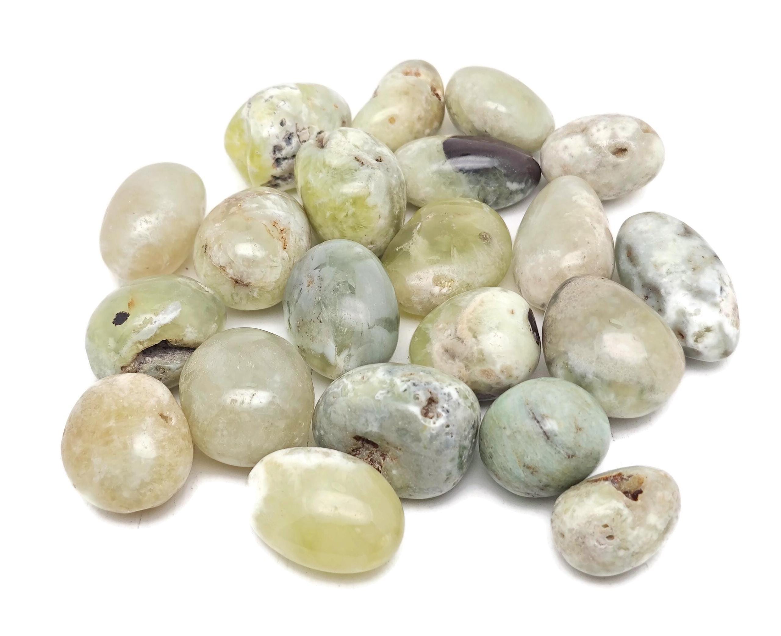Australian Golden Prehnite Tumbled Stone – Genuine Crystals – Heart Chakra – Bulk Lot - Tu1328 Australian Golden Prehnite Tumbled Stone – Genuine Crystals – Heart Chakra – Bulk Lot - Tu1328