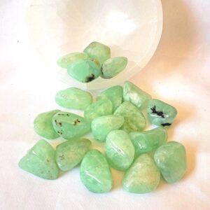 Prehnite Crystal Tumble Stone • Calm and Balanced Energy • Ethically Sourced