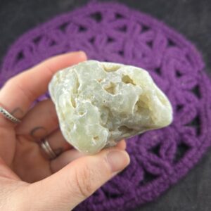 Prehnite with Epidote Botryoidal Lightly Tumbled Polished Crystal Stones Crystals Mali