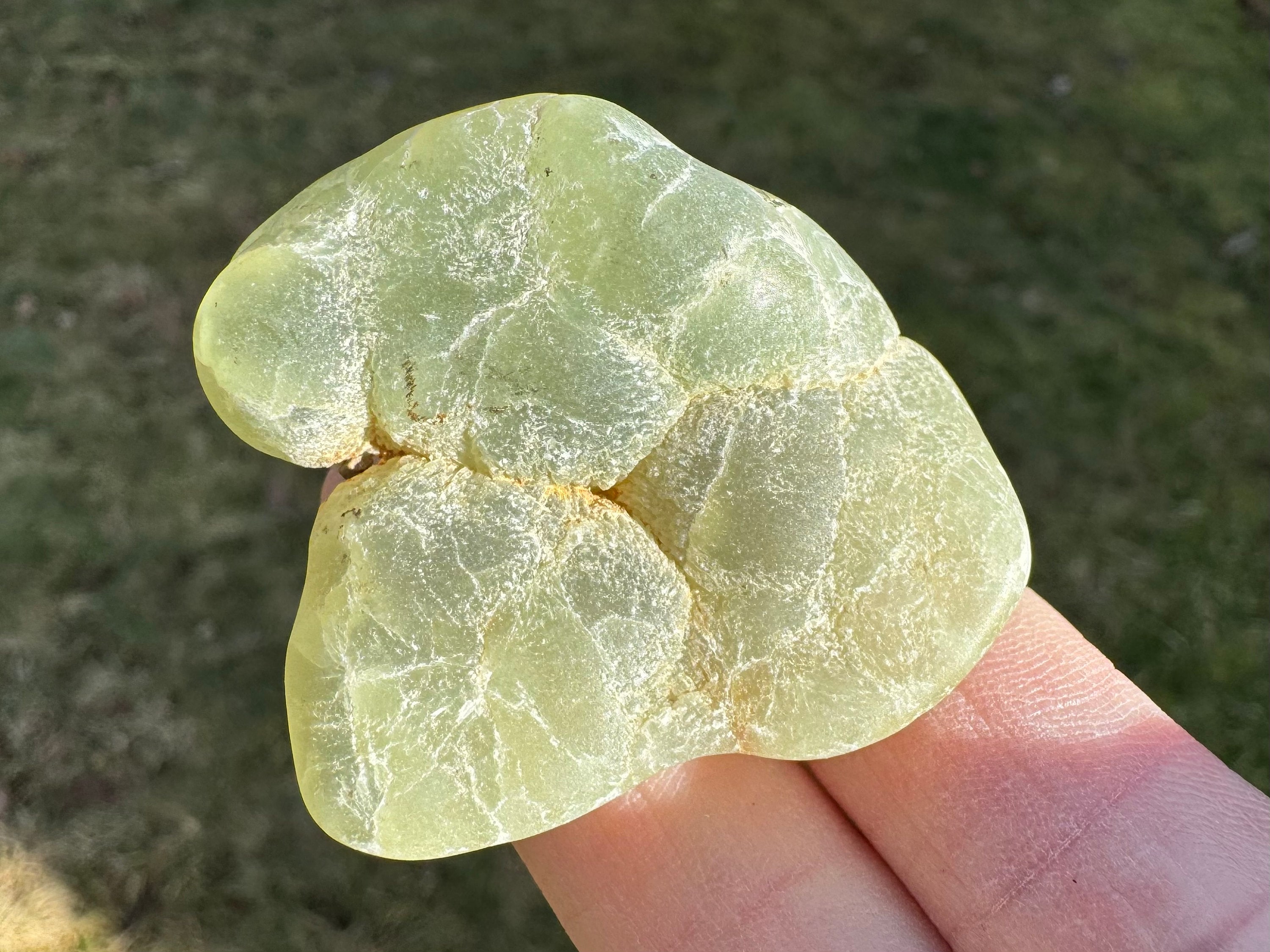 Green Prehnite Epidote Crystal Cluster: Semi Tumbled Libra Gift #1