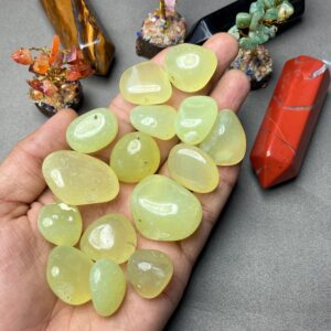 Tumbled Green Prehnite Stone, Intuition Crystal