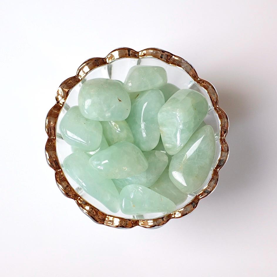 Mint Prehnite Tumbles | Green Blue Prehnite Tumbled Crystal Mint Prehnite Tumbles | Green Blue Prehnite Tumbled Crystal