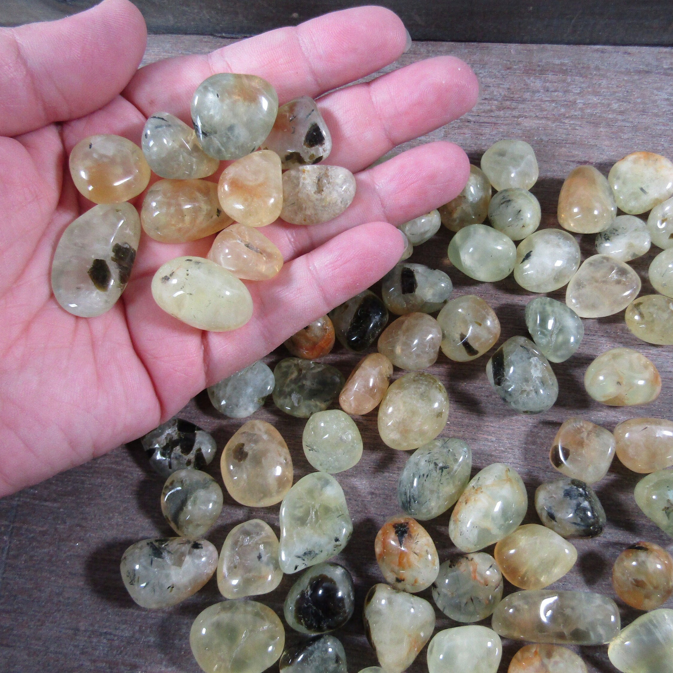 Prehnite Tumbled Stone – 1/2 Inch Natural Healing Crystal, Pocket Size Serenity Stone