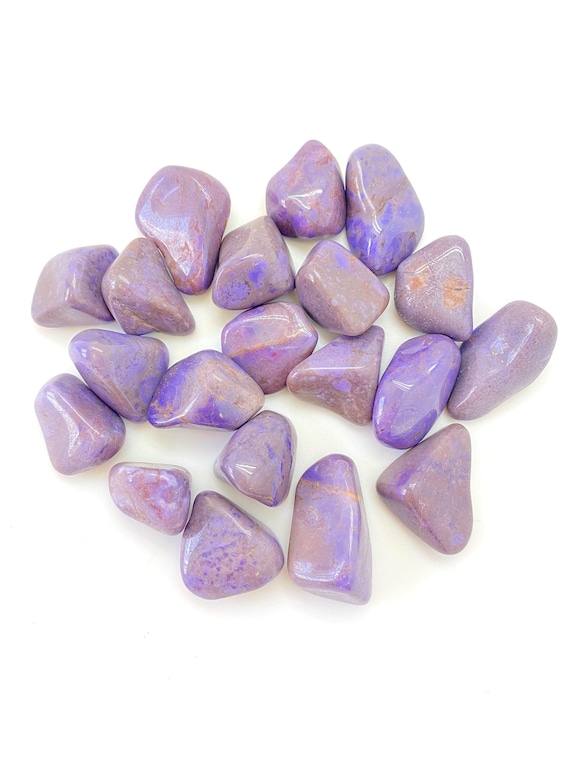Purple Jade Tumbled Stone - Grade Aaa - Multiple Sizes Available - Tumbled Purple Jade Crystal - Purple Jade Gemstone - Polished Jade Stone