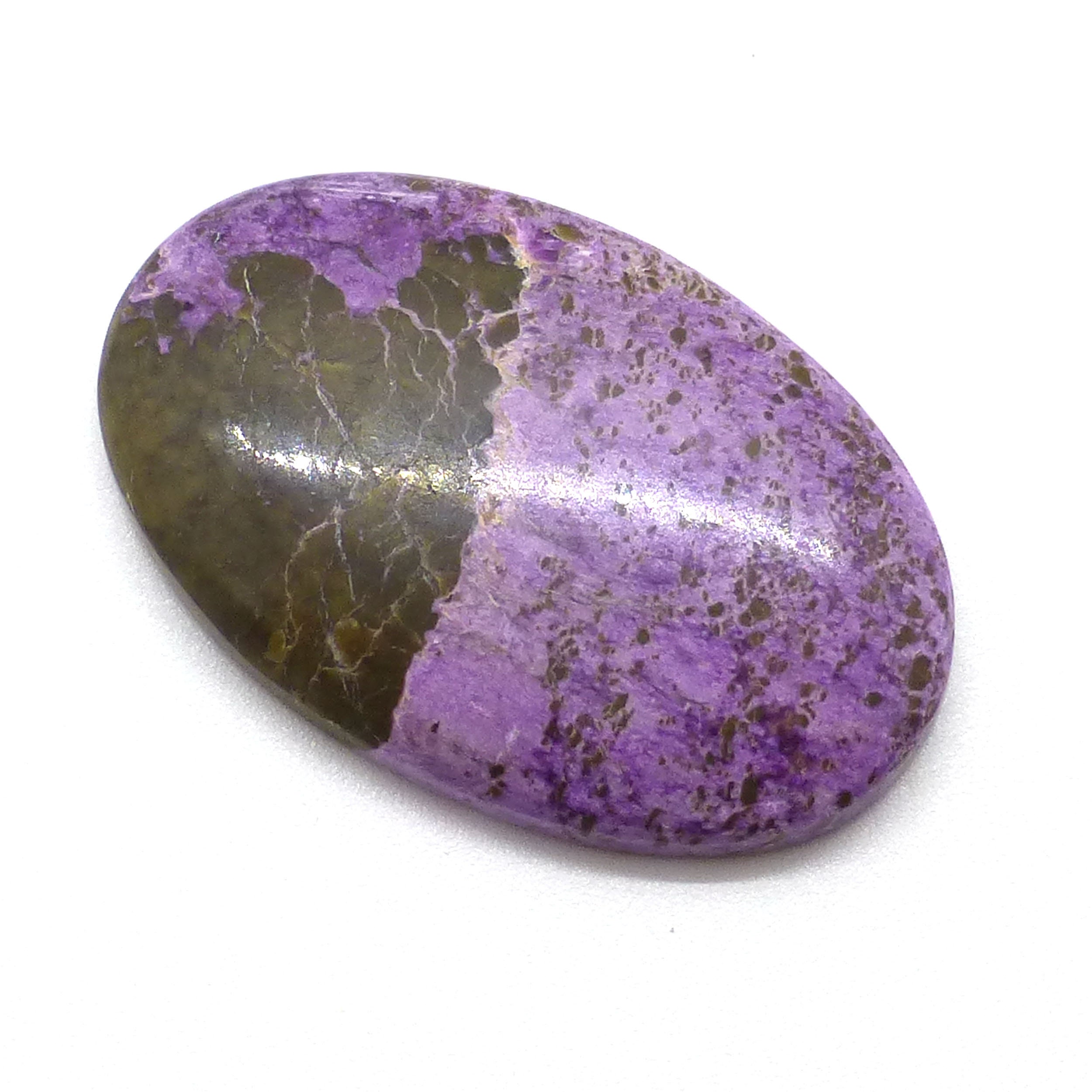 43.215 Carats Large Stitchtite Cabochon Oval Handmade Lisajoy Sachs Purpurite Purple For Use In Jewelry Pendant One Of A Kind Rare Unique 43.215 Carats Large Stitchtite Cabochon Oval Handmade Lisajoy Sachs Purpurite Purple For Use In Jewelry Pendant One Of A Kind Rare Unique