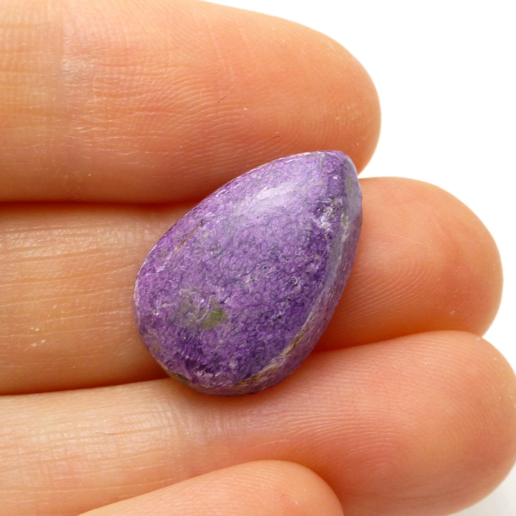 7.220 Carats Stitchtite Cabochon Handmade Designer Purpurite Purple Teardrop For Use In Jewelry Pendant One Of A Kind Rare Unique Unusual