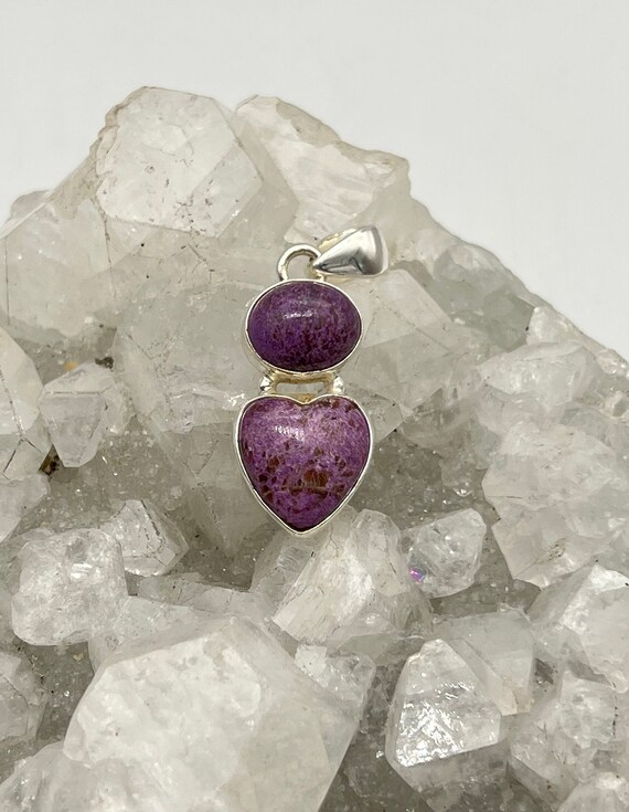 Beautiful Purpurite Heart Pendant