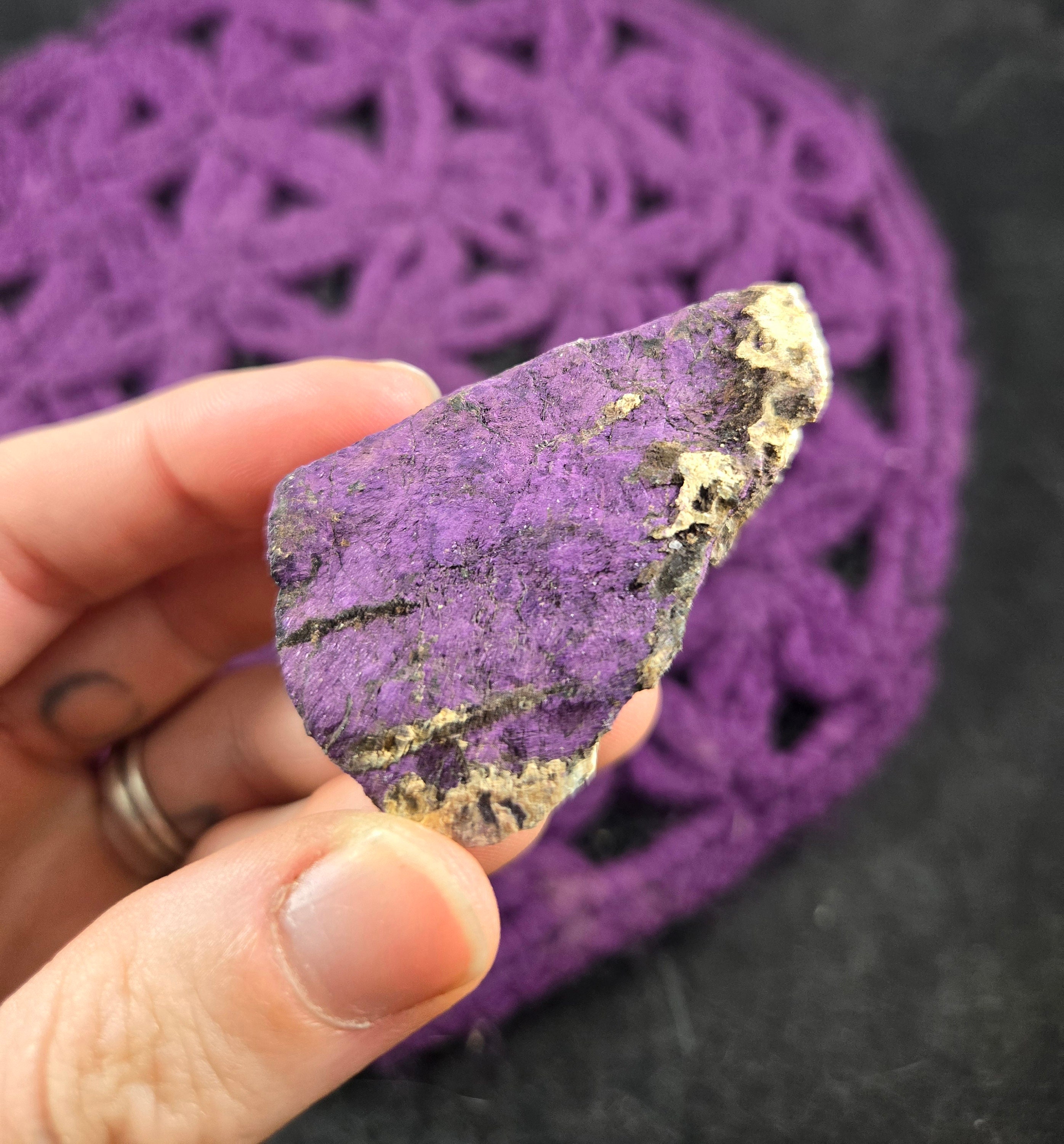 Purpurite Raw Crystal Stones Natural Crystals Chunk Rough Shiny Purple Brazil