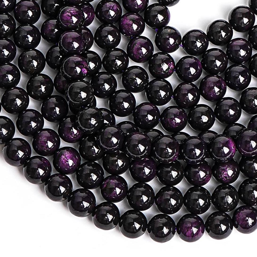 Aaa Quality Genuine Natural Purpurite Gemstone Beads 8mm 10mm Dark Purple Round Loose Beads Aaa Quality Genuine Natural Purpurite Gemstone Beads 8mm 10mm Dark Purple Round Loose Beads