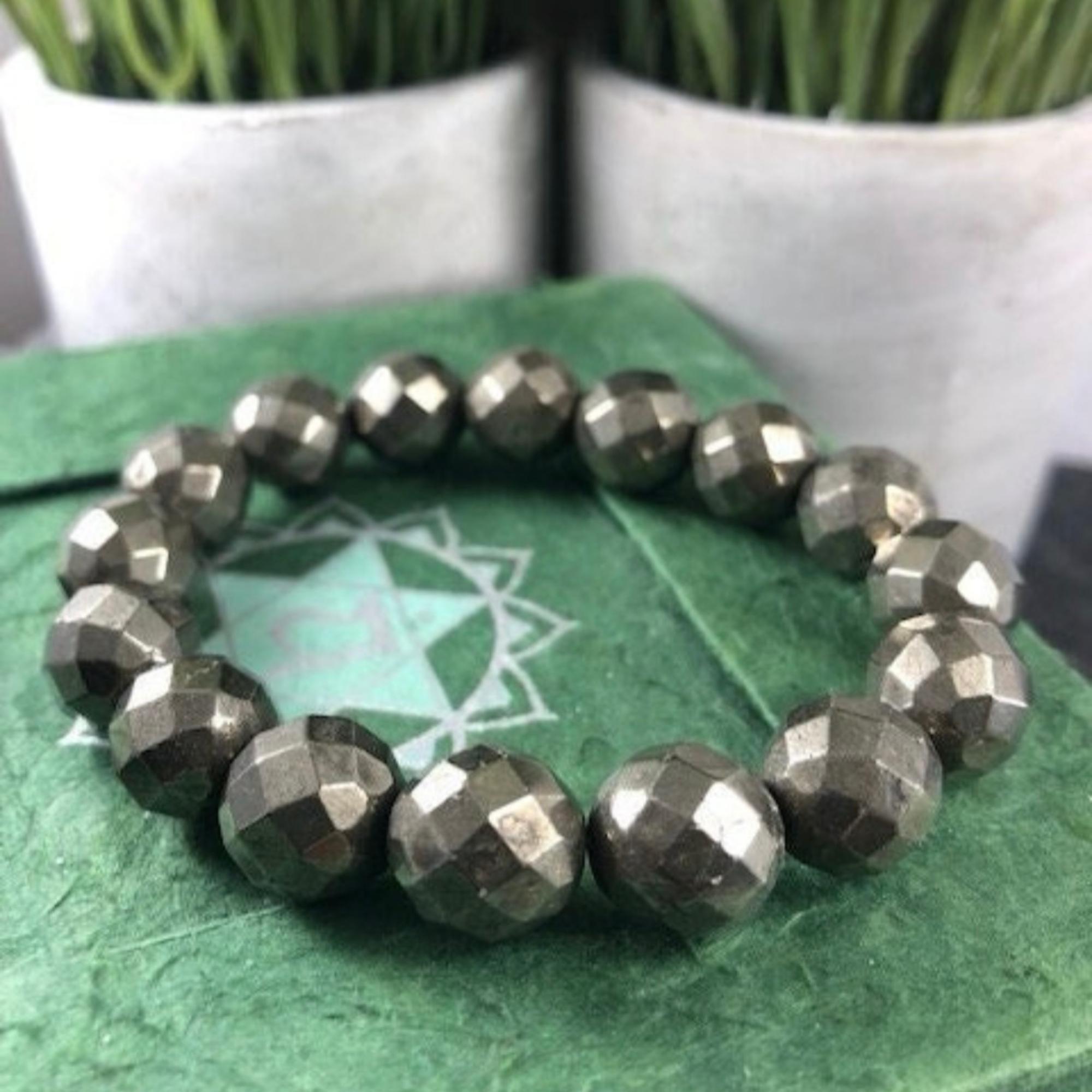 Pyrite 12mm Bracelet, High Quality Pyrite Bracelet, Large Bead Gemstone Bracelet For Men Women , Crystals For Luck Prosperity Wealth Gifts Pyrite 12mm Bracelet, High Quality Pyrite Bracelet, Large Bead Gemstone Bracelet For Men Women , Crystals For Luck Prosperity Wealth Gifts
