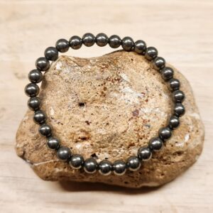 Pyrite Bracelet. 6mm Stones 19cm. Stretch Elastic Crystal Stacking Bracelets. Reiki Jewelry Uk