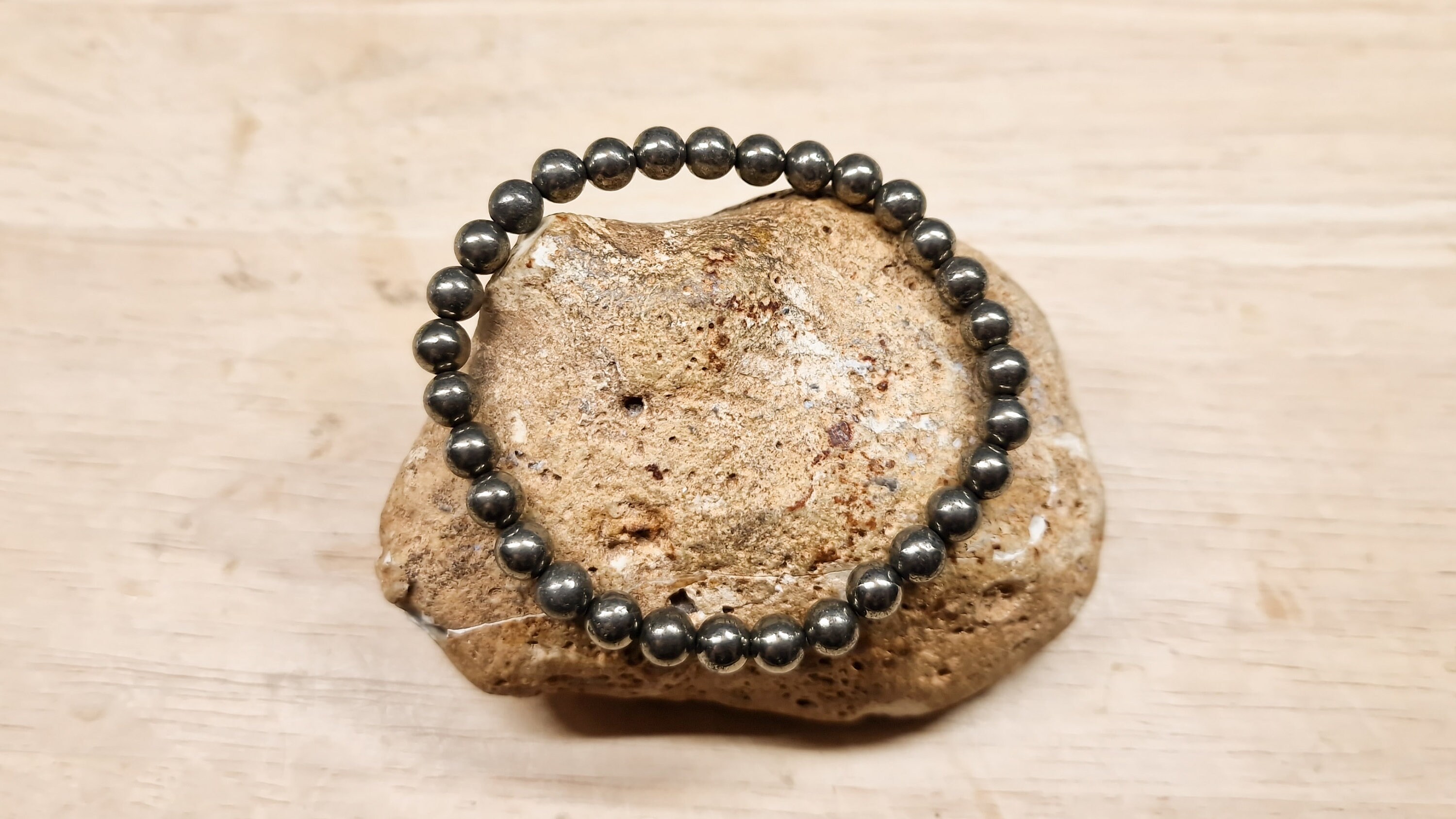 Pyrite Bracelet. 6mm Stones 19cm. Stretch Elastic Crystal Stacking Bracelets. Reiki Jewelry Uk Pyrite Bracelet. 6mm Stones 19cm. Stretch Elastic Crystal Stacking Bracelets. Reiki Jewelry Uk