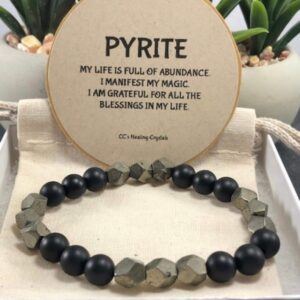 Pyrite Abundance Bracelet,Genuine Pyrite Bracelet,Wealth Money Bracelet ,Raw Pyrite Crystal Protection Bracelet ,Men Women