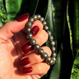 Pyrite bracelet - for manifesting abundance - Pyrite crystal