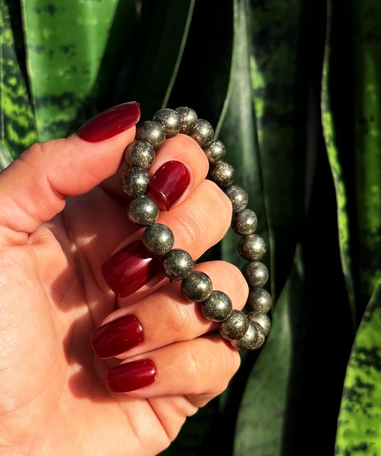 Pyrite Bracelet - For Manifesting Abundance - Pyrite Crystal