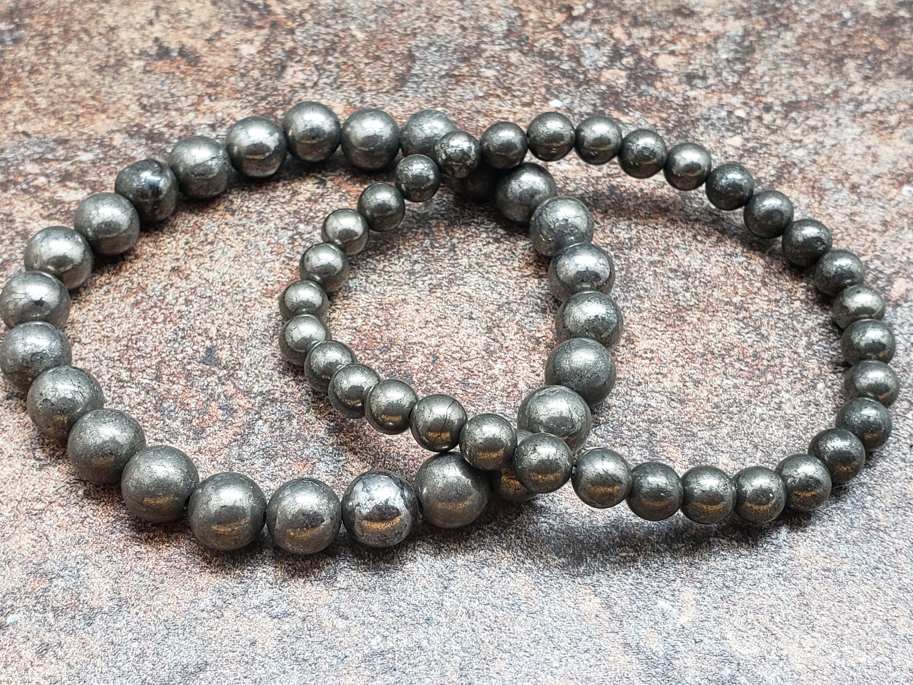 Pyrite Bracelet, Gemstone Bracelet, 7 Inch Pyrite Bracelet, Gemstone Bracelet, 7 Inch