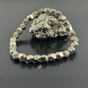 Genuine Pyrite Nugget Bracelet, Raw Abundance Crystal, Handmade