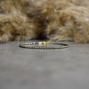 Gold Pyrite bracelet - bracelet femme, 1mm bead gemstone bracelet with gold vermeil, metallic green olive bracelet, ultra dainty bracelet Gold Pyrite bracelet - bracelet femme, 1mm bead gemstone bracelet with gold vermeil, metallic green olive bracelet, ultra dainty bracelet