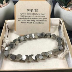 Handmade Pyrite Nugget Bracelet: Raw Crystal, Wealth & Abundance