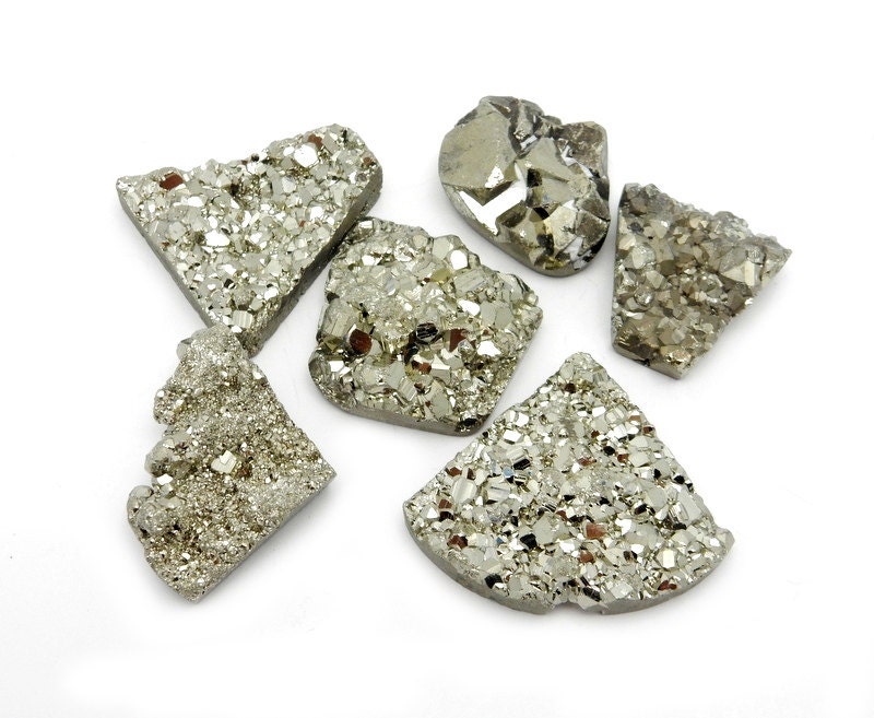Large Pyrite Mixed Shape Cabochon - Chakra Reiki Jewelry Supply
