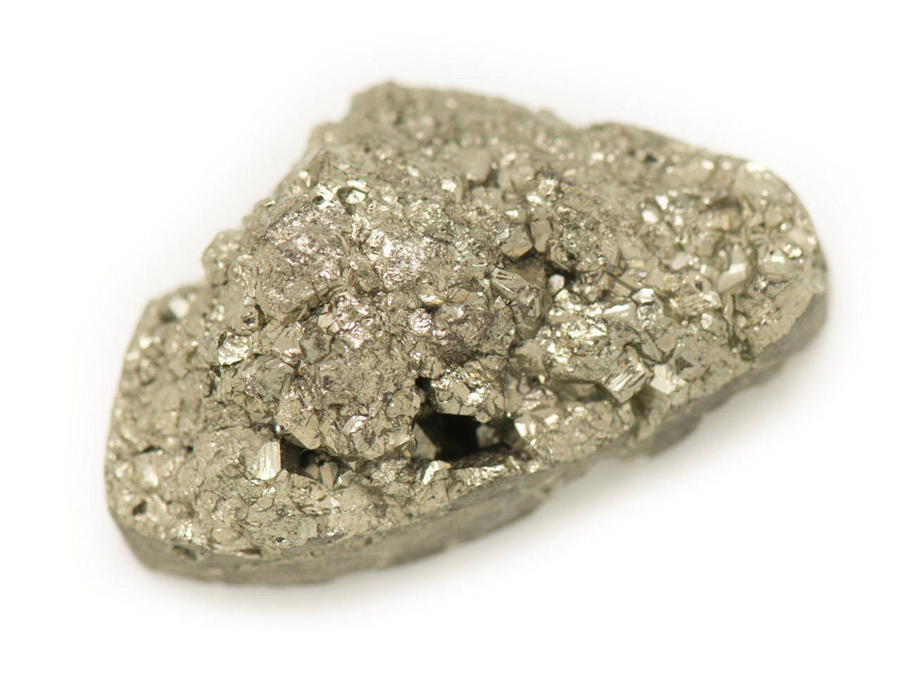 N1 - Cabochon De Pierre - Pyrite Dorée Brut 31x29mm - 8741140018310