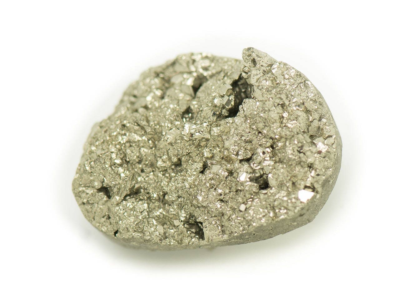 N8 - Cabochon De Pierre - Pyrite Dorée Brut 25x18mm - 8741140018389