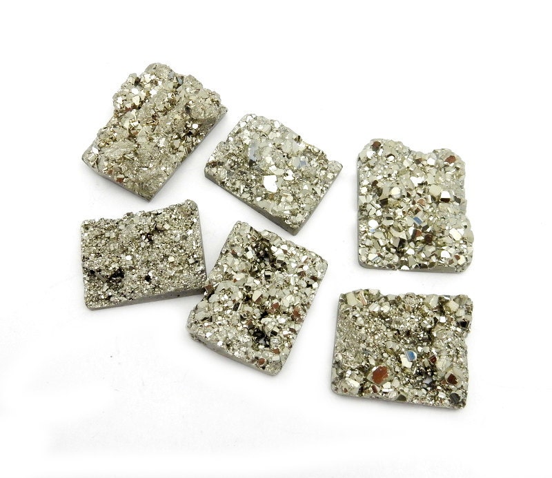 Pyrite Square Cabochon - Chakra Reiki Jewelry Supply - (rk35b29-04) Pyrite Square Cabochon - Chakra Reiki Jewelry Supply - (rk35b29-04)