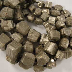 Pyrite 18x15mm-8x6mm Graduated Nugget Shaped Natural Gemstone Bead-Assorted Sizes~ -15.5 inch strand- Pyrite 18x15mm-8x6mm Graduated Nugget Shaped Natural Gemstone Bead-Assorted Sizes~ -15.5 inch strand-