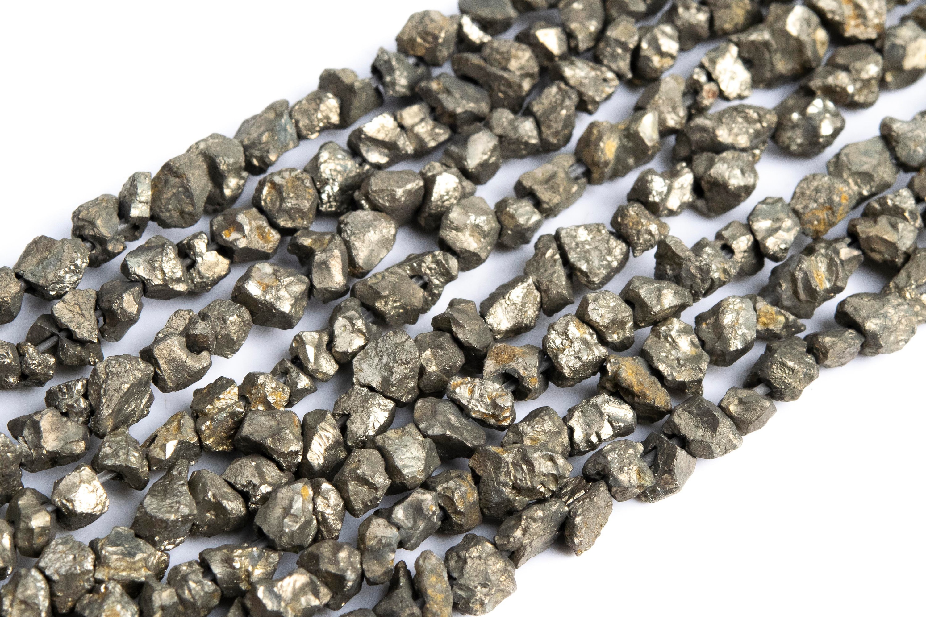 2-3mm Copper Pyrite Beads Rough Edge Granule Pebble Chips Aaa Genuine Natural Full Strand Beads 16" Bulk Lot 1,3,5,10,50 (104774-1311)