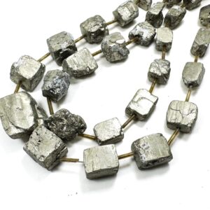 Pyrite Beads, Natural Silver Pryite Rough Nuggets Cube Rough Raw Gemstone Beads - Pg200 Pyrite Beads, Natural Silver Pryite Rough Nuggets Cube Rough Raw Gemstone Beads - Pg200