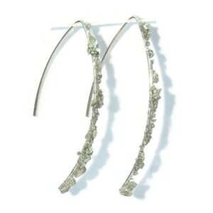Crushed Pyrite 14k Yellow Gold Fill Threader Earrings Crushed Pyrite 14k Yellow Gold Fill Threader Earrings