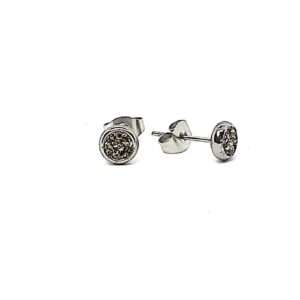 Pyrite Crushed Stone Hypoallergenic Stainless Steel 4mm Stud Earrings Pyrite Crushed Stone Hypoallergenic Stainless Steel 4mm Stud Earrings