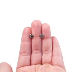 Crushed Pyrite Stone Hypoallergenic Stainless Steel Stud Earrings 3 Sizes! Crushed Pyrite Stone Hypoallergenic Stainless Steel Stud Earrings 3 Sizes!