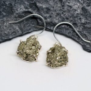 Gold Dust - Beautiful Pyrite Druzy (Drusy) Sterling Silver Earrings Gold Dust - Beautiful Pyrite Druzy (Drusy) Sterling Silver Earrings