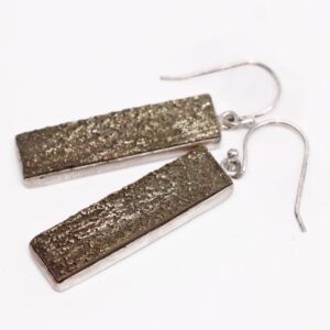 Gold Rush - Natural Pyrite Sun Crystal Sterling Silver Earrings Gold Rush - Natural Pyrite Sun Crystal Sterling Silver Earrings