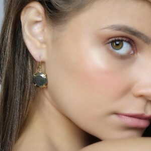 Raw Statement Big Pyrite Earrings · Gray Iron Pyrite Stone Earrings · Big Dangle Stone Earrings · 14k Solid Gold Gemstone Earrings For Women Raw Statement Big Pyrite Earrings · Gray Iron Pyrite Stone Earrings · Big Dangle Stone Earrings · 14k Solid Gold Gemstone Earrings For Women