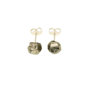Raw Pyrite Stud Earrings: Sterling Silver Mineral Rock Earrings Raw Pyrite Stud Earrings: Sterling Silver Mineral Rock Earrings