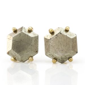 Raw Untreated Pyrite Earrings · Raw Stud Gold Hexagon Earrings · 18k Gold Stud Earrings · Earth Mined Iron Pyrite Earrings Raw Untreated Pyrite Earrings · Raw Stud Gold Hexagon Earrings · 18k Gold Stud Earrings · Earth Mined Iron Pyrite Earrings