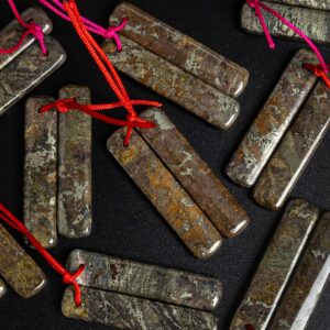 Rectangle African Natural Copper Iron Pyrite Earrings-Top Drilled Gemstone Pair Beads Rectangle African Natural Copper Iron Pyrite Earrings-Top Drilled Gemstone Pair Beads