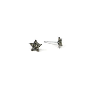 Pyrite Star Crushed Stone Hypoallergenic Stainless Steel Stud Earrings Fool's Gold Pyrite Star Crushed Stone Hypoallergenic Stainless Steel Stud Earrings Fool's Gold