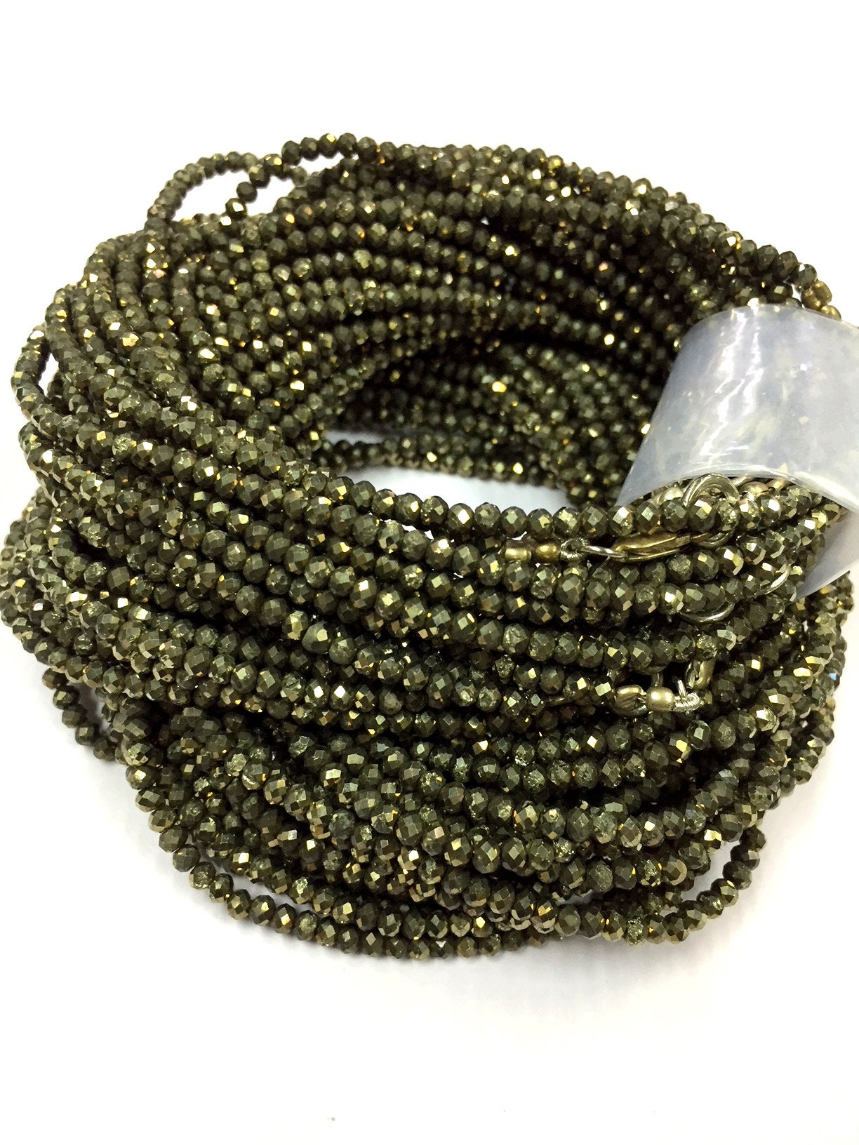 10 Strand Of 17 Inch Natural Faceted Pyrite Rondelle Beads 3mm Loose Gemstone Beads Top Quality New Arrival