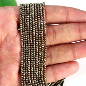 Natural Pyrite Faceted Rondelle Beads, 2 Mm Pyrite Faceted Beads, Pyrite Rondelle Beads, Aaa+ Pyrite Beads, Faceted Beads, Pyrite Size 2 Mm Natural Pyrite Faceted Rondelle Beads, 2 Mm Pyrite Faceted Beads, Pyrite Rondelle Beads, Aaa+ Pyrite Beads, Faceted Beads, Pyrite Size 2 Mm