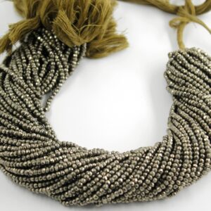 Natural Pyrite Faceted Rondelle Beads, 4 Mm Pyrite Rondelle Beads, Aaa Pyrite Gemstone Beads, Pyrite Beads For Making Jewelry Wholesaler Natural Pyrite Faceted Rondelle Beads, 4 Mm Pyrite Rondelle Beads, Aaa Pyrite Gemstone Beads, Pyrite Beads For Making Jewelry Wholesaler