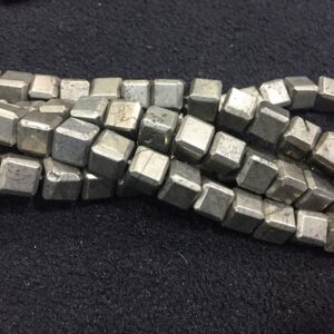 Natural Faceted Pyrite Cube Beads - Bronze Gemstone Beads - 10mm Cube Beads - Jewelry Making Supplies - Wholesale Gemstone Beads