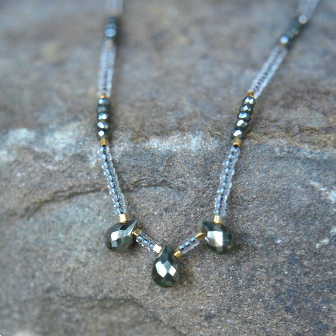 Pyrite Necklace 16 Or 18 Inch Necklace