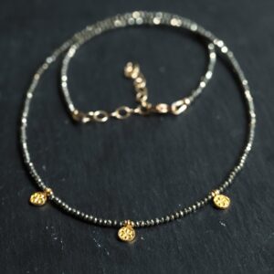 Pyrite beaded necklace, beautiful pyrite choker, fools gold necklace, gemstone choker necklace, choker with gemstones | Beaded pyrite #0201 Pyrite beaded necklace, beautiful pyrite choker, fools gold necklace, gemstone choker necklace, choker with gemstones | Beaded pyrite #0201